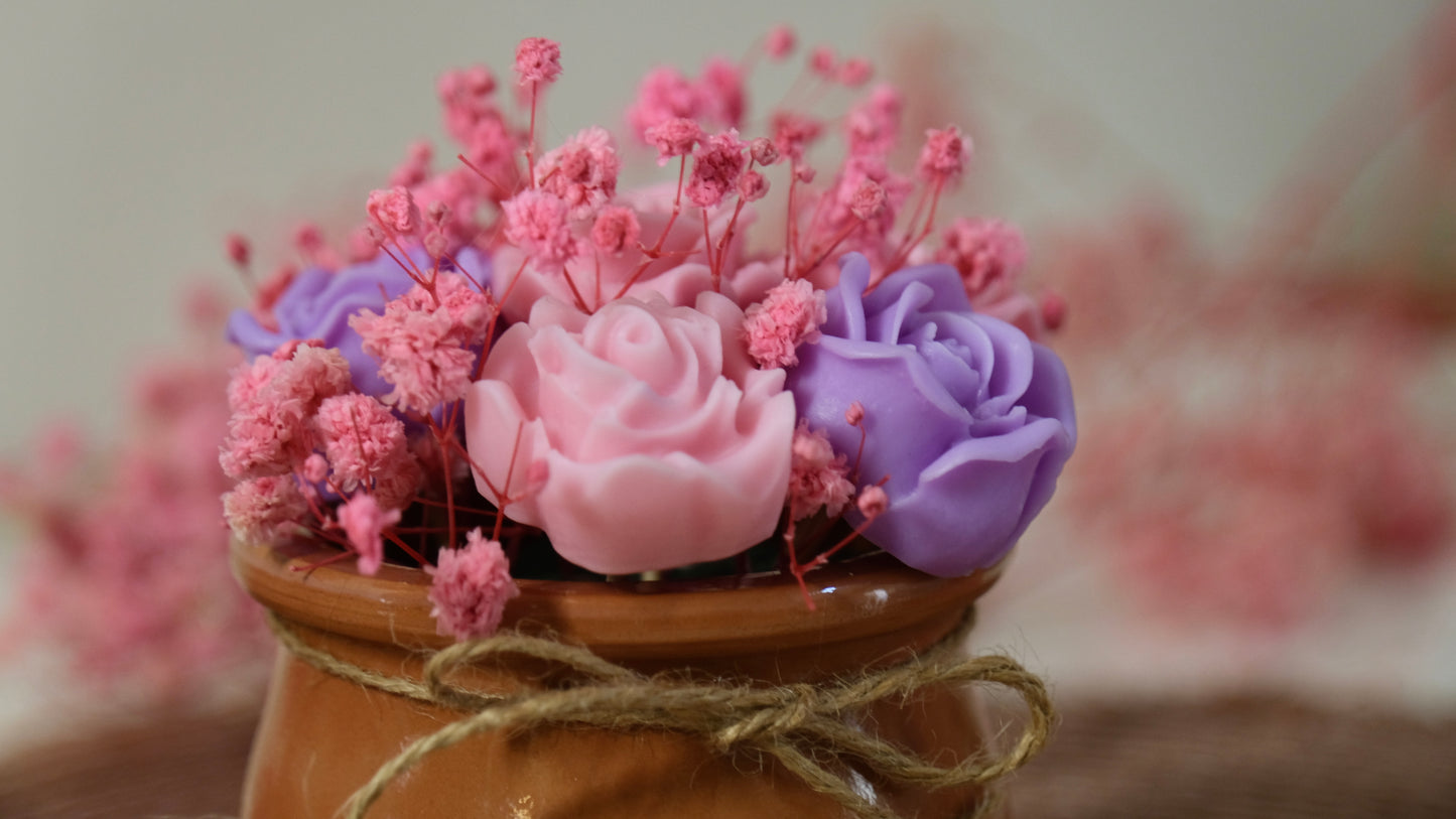 floral candle bouquet