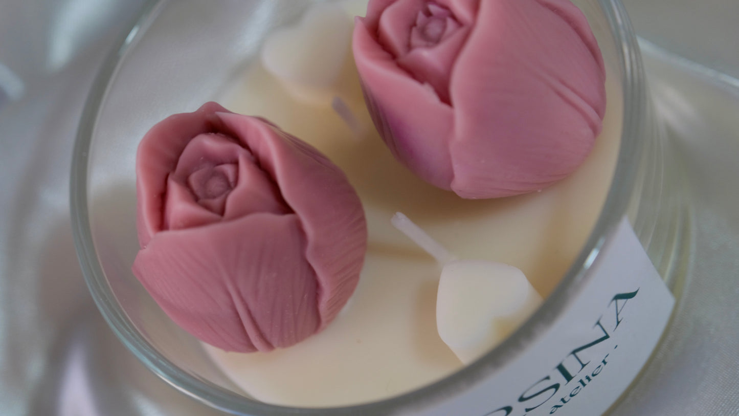 Seeing Double Tulip Candle