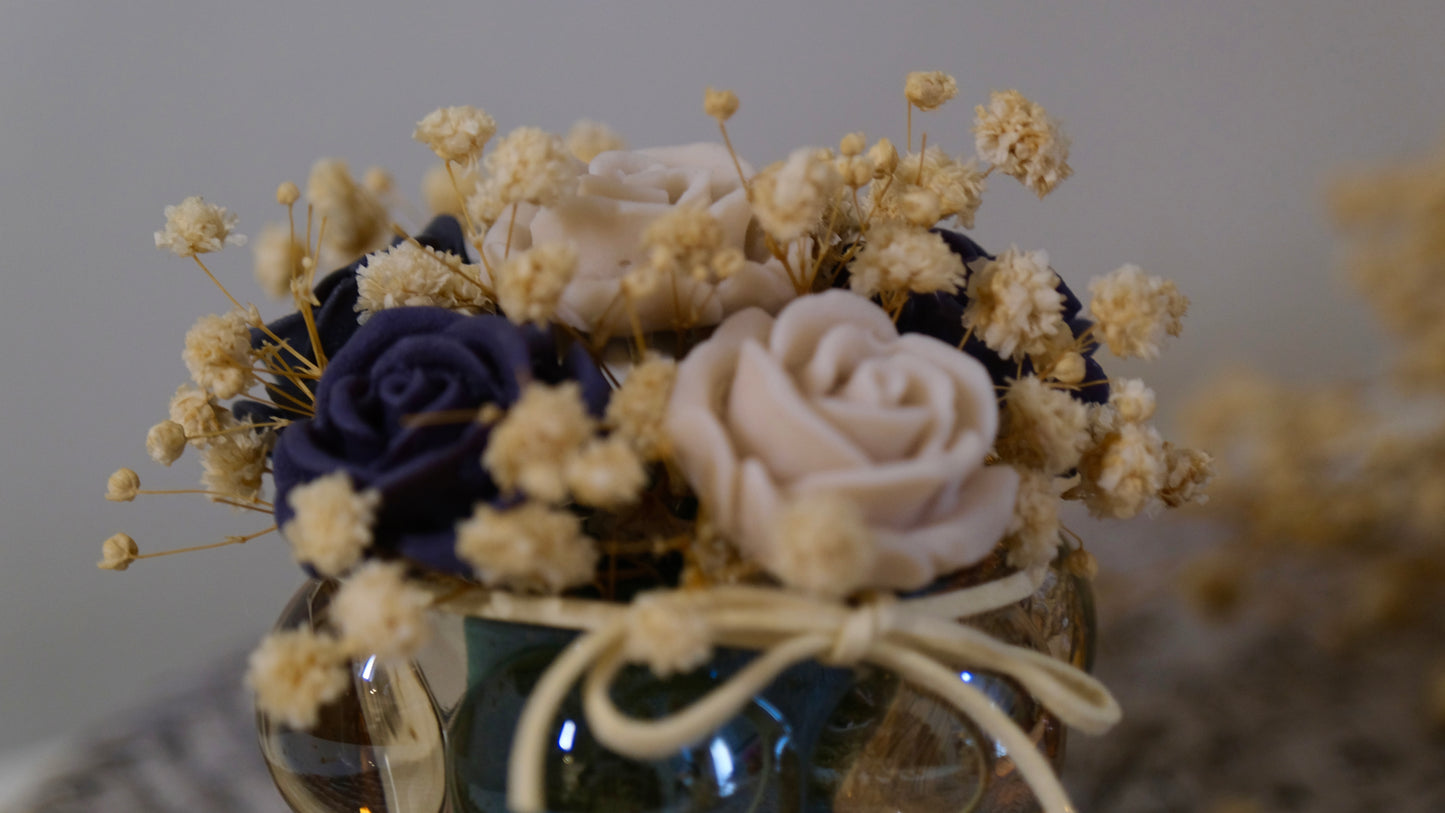 flower candle bouquet
