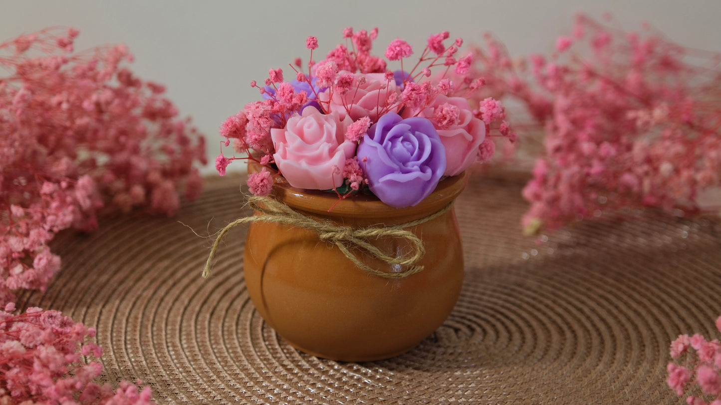 floral candle bouquet