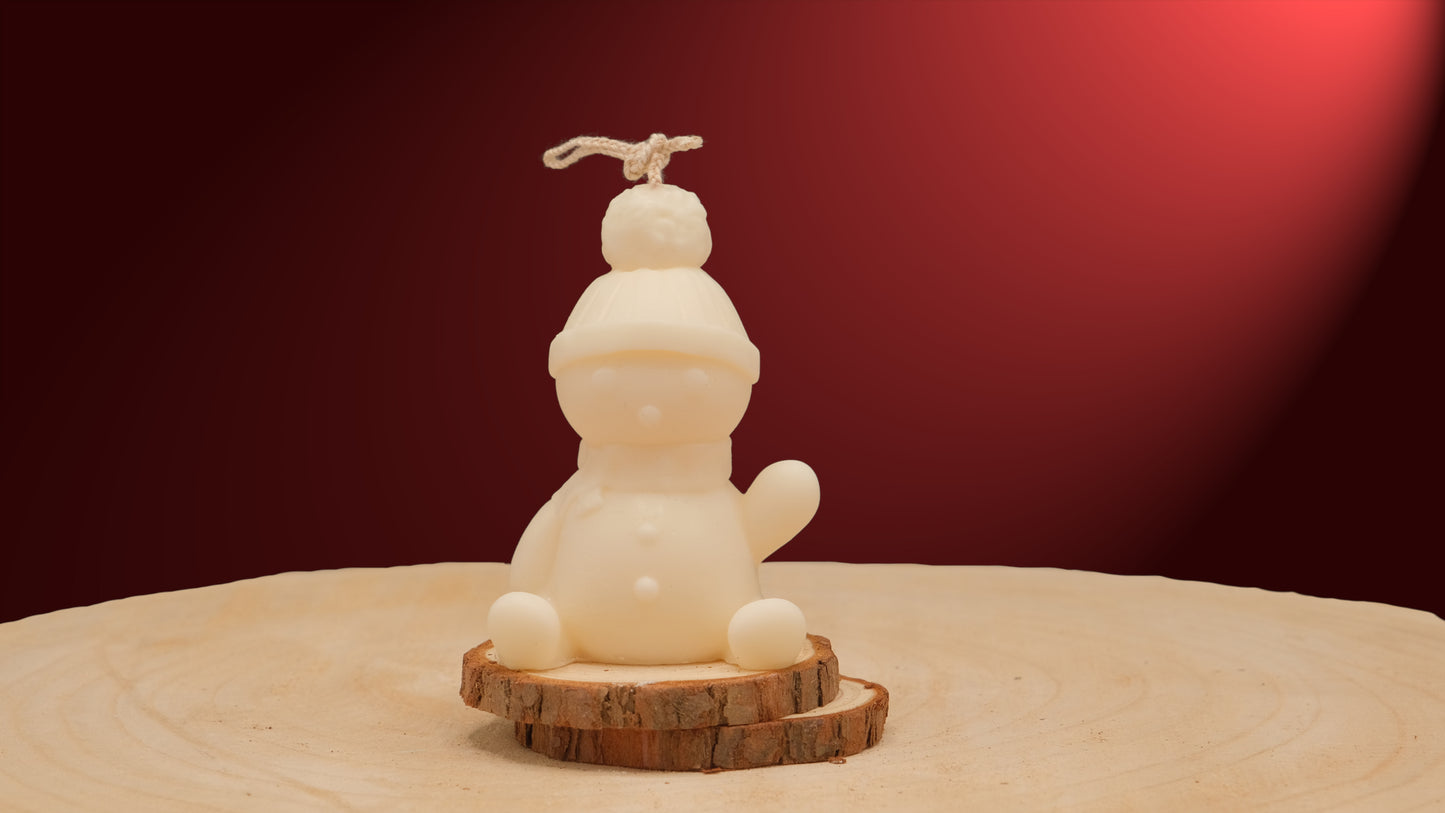Snowman Candle