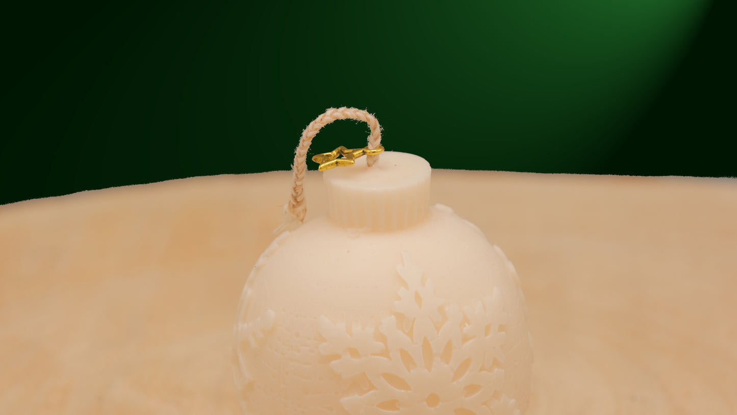 Frosted Ornament Candle