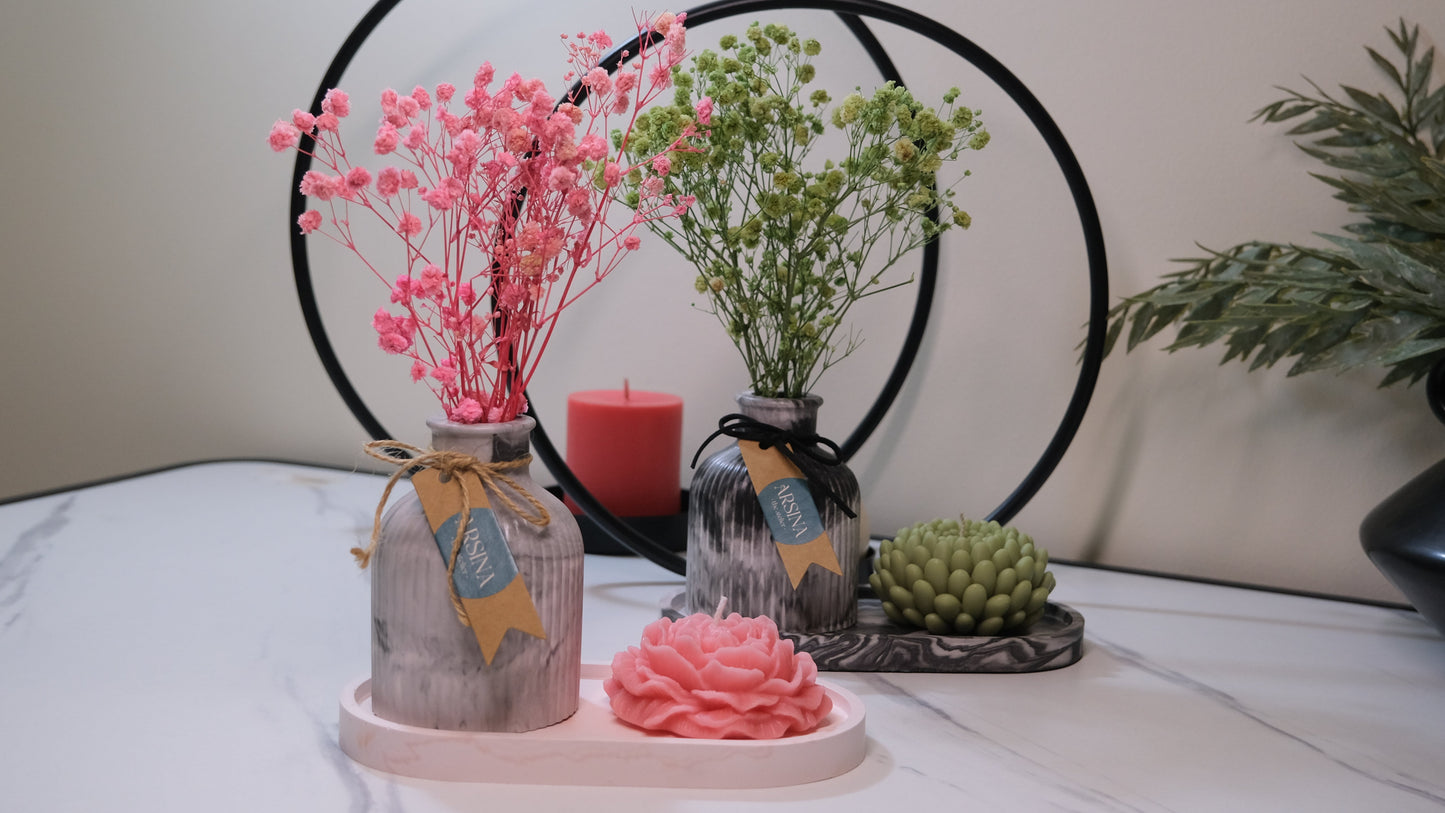 Jesmonite Vase and Tray Sets