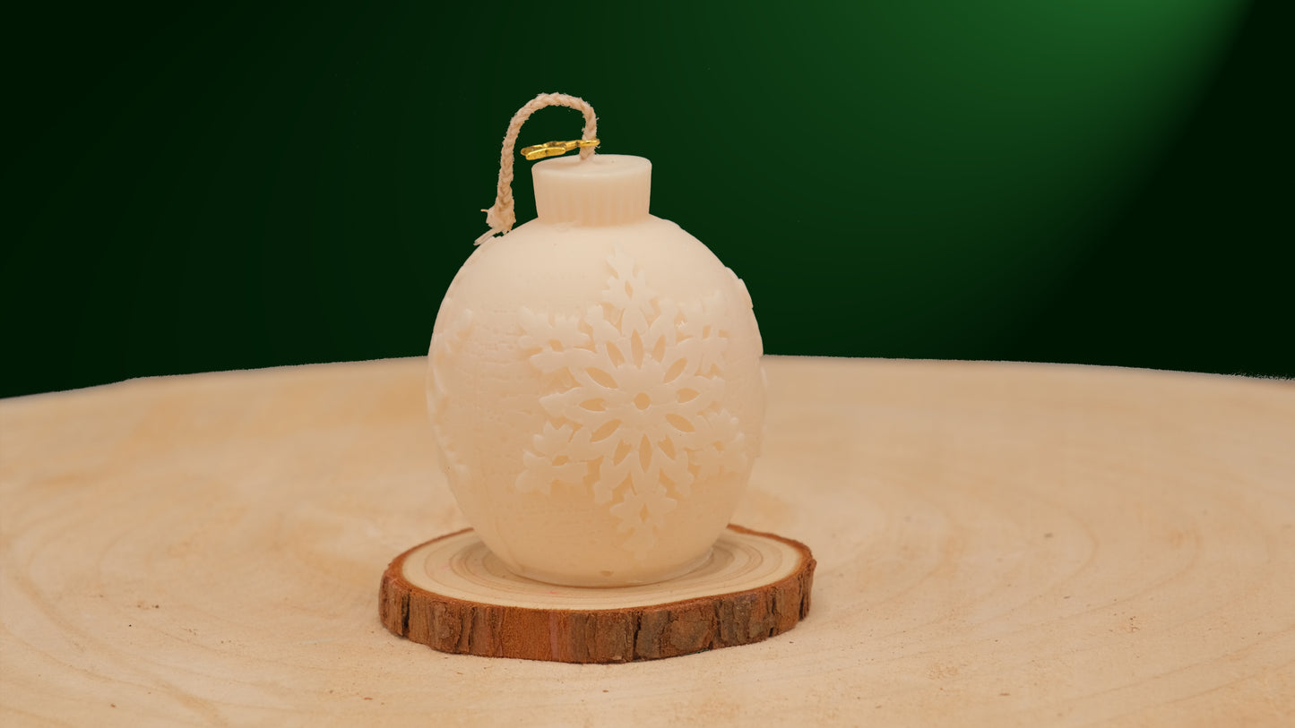 Frosted Ornament Candle
